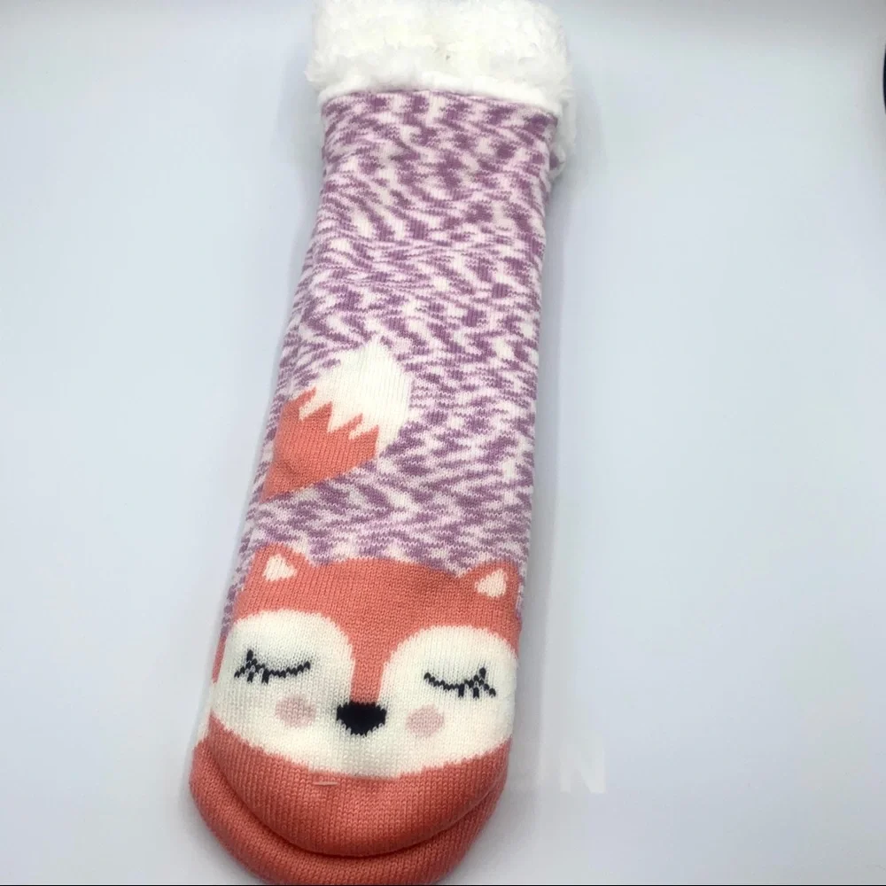 NWT Fox Cozy Kookie Kritters Slipper Toddler Girl’s Socks 4-10
